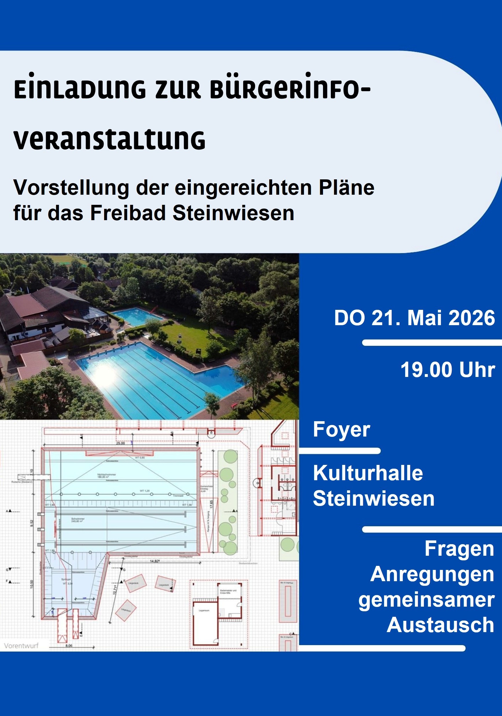 Einladung Bürgerinfoveranstaltung Schwimmbad