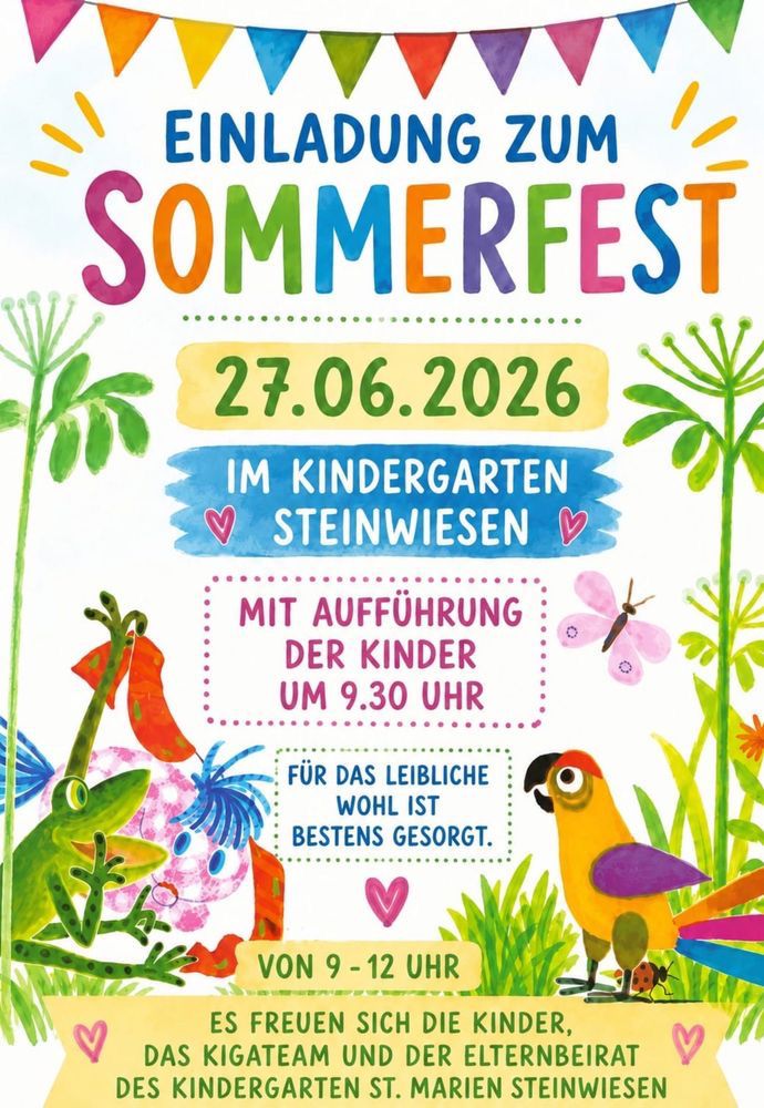 Sommerfest des Kindergarten St.Marien Steinwiesen