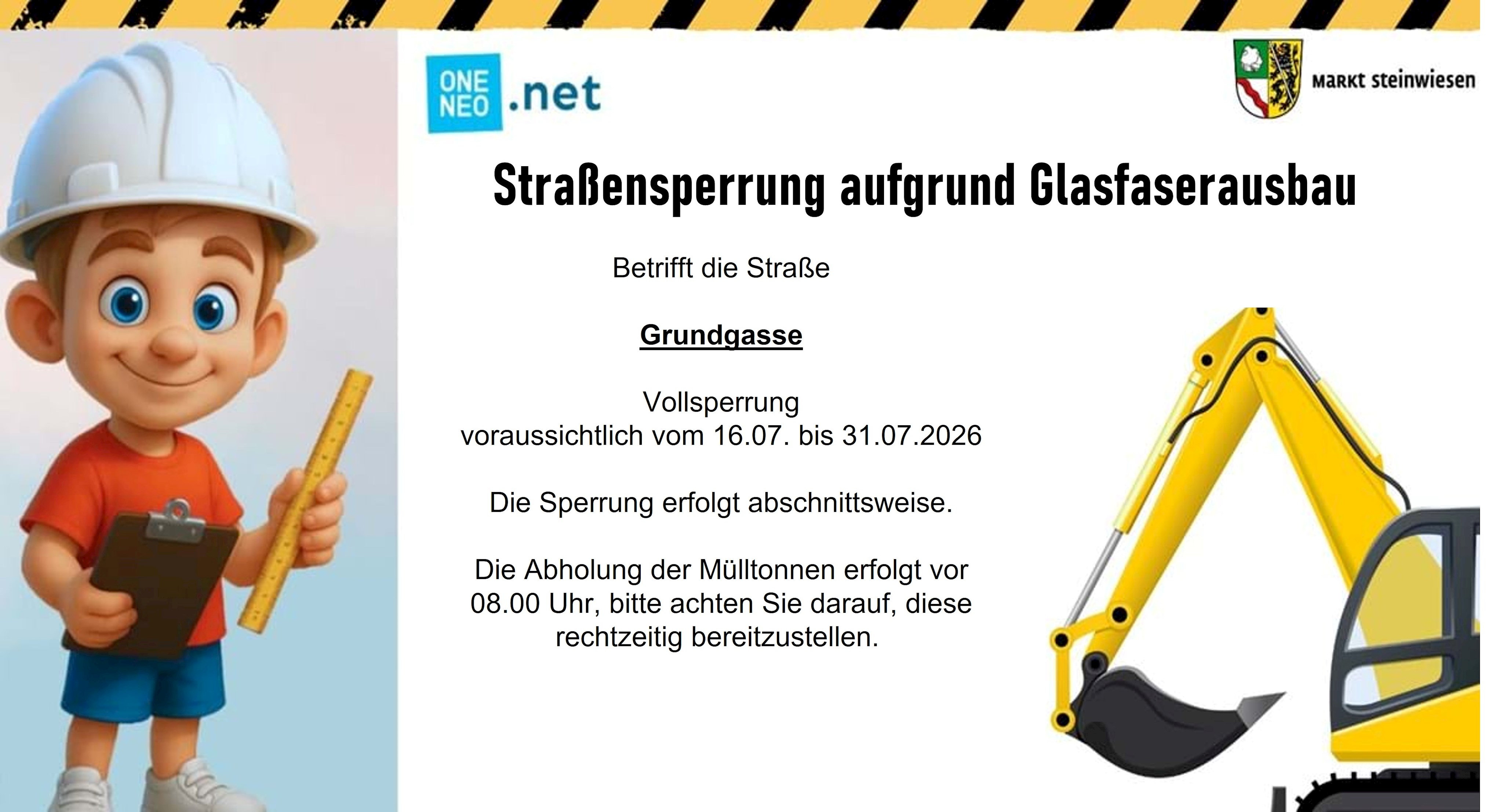 Straßensperre Grundgasse