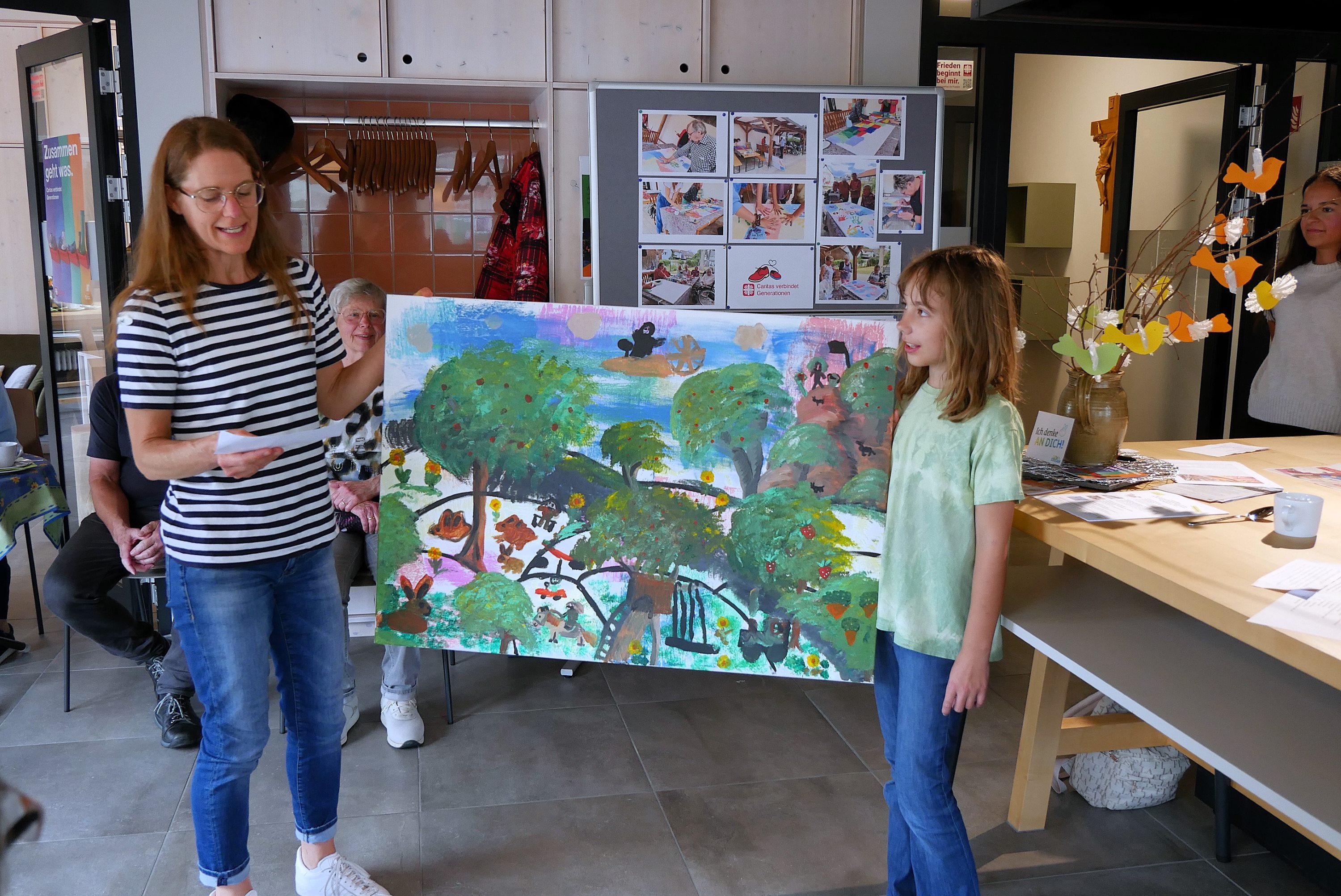 „Zwischen Alter und Erfahrung“ – Sonja und Tochter Magdalena haben dies gemalt.