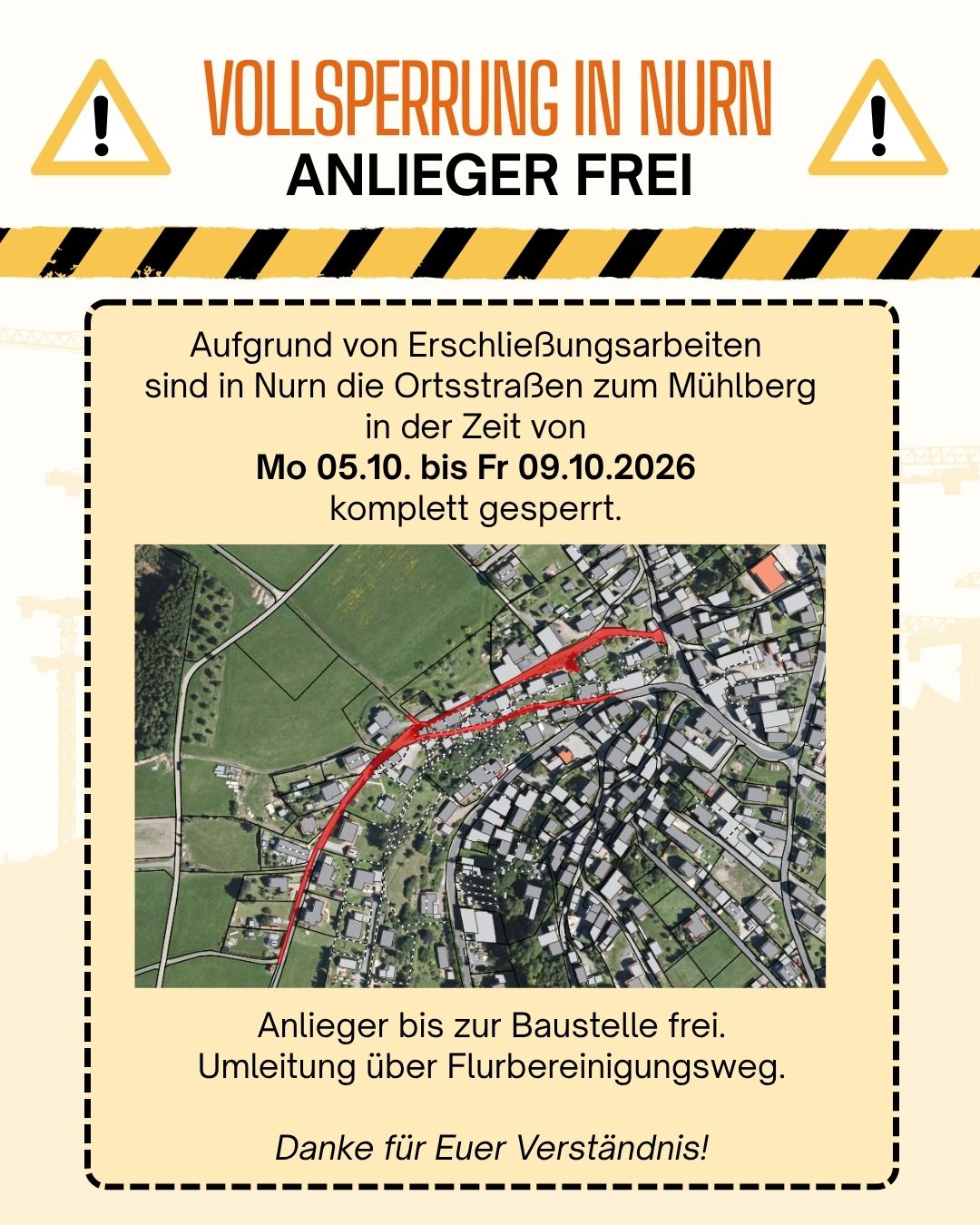 Vollsperrung in Nurn