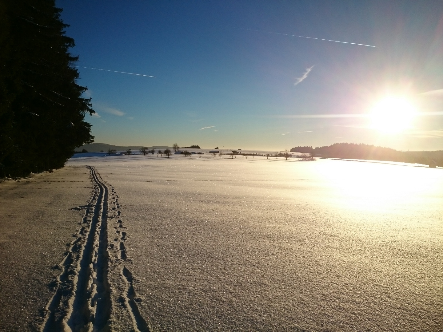winterliche Felder bei Nurn