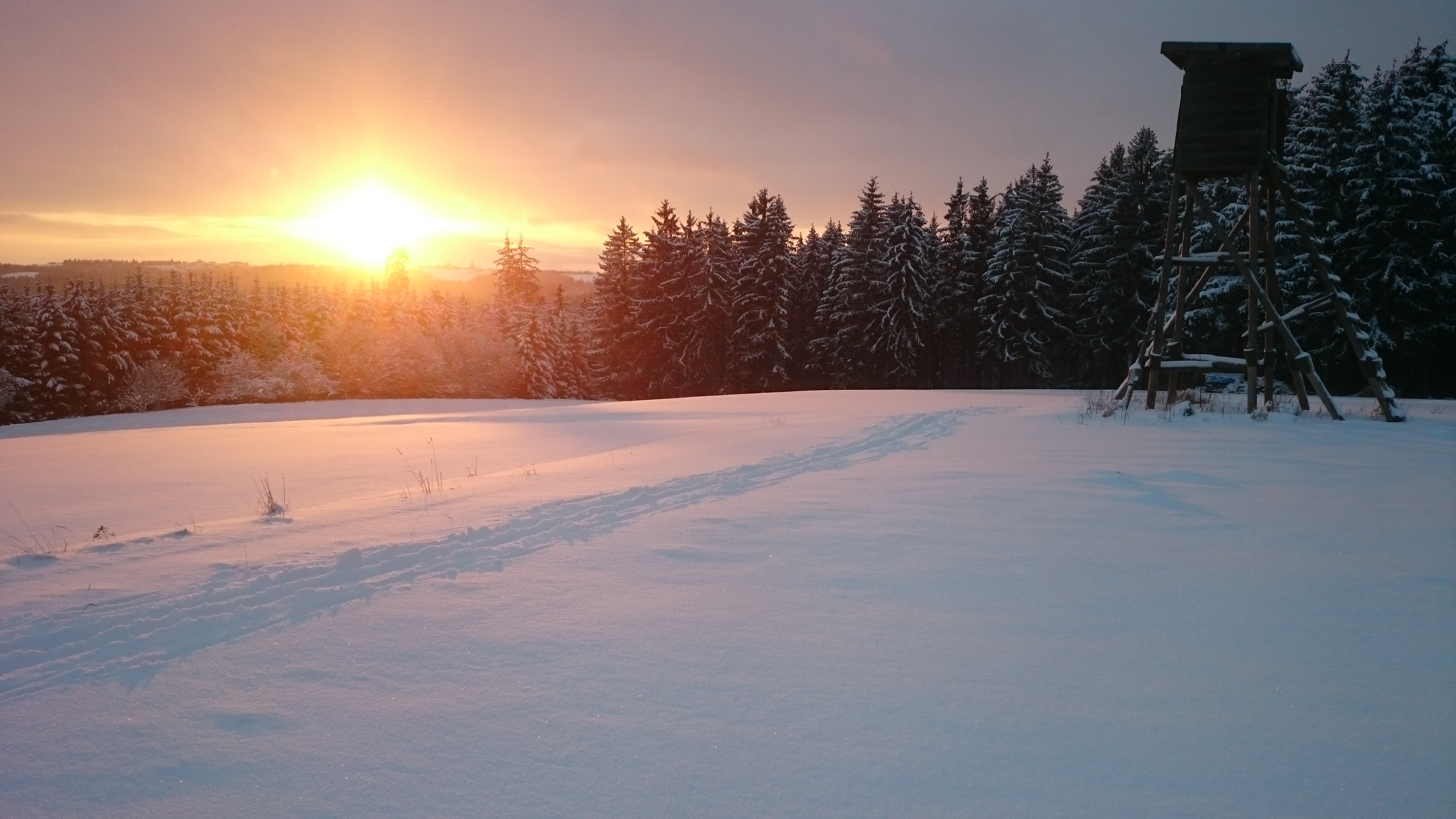 Wintersonnenuntergang