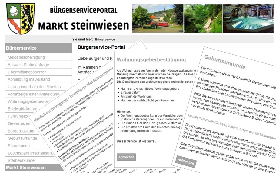 Bürgerserviceportal Markt Steinwiesen