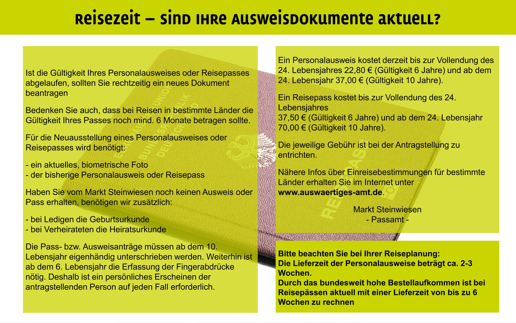 Information Passamt
