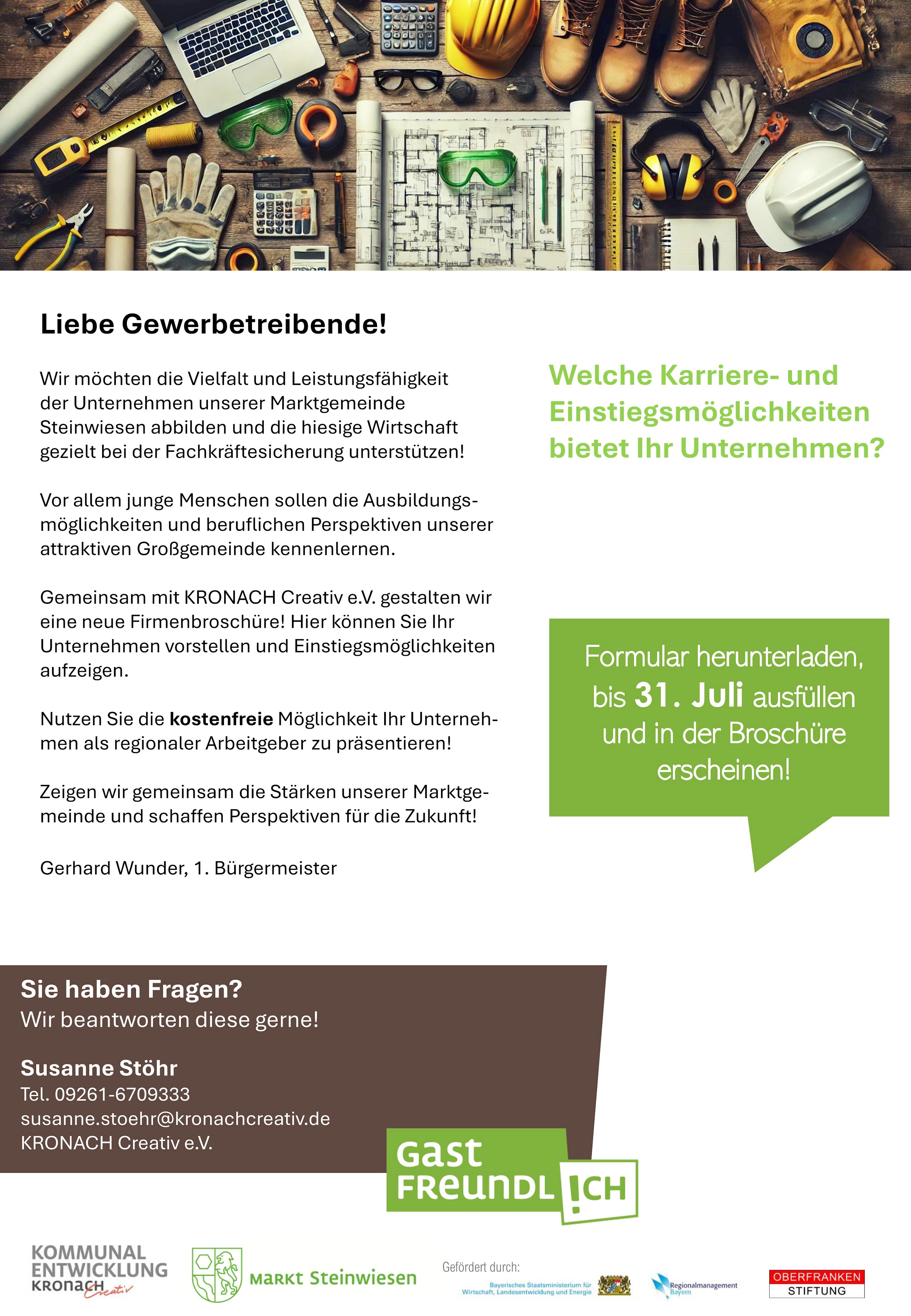 Firmenbroschüre Aufruf