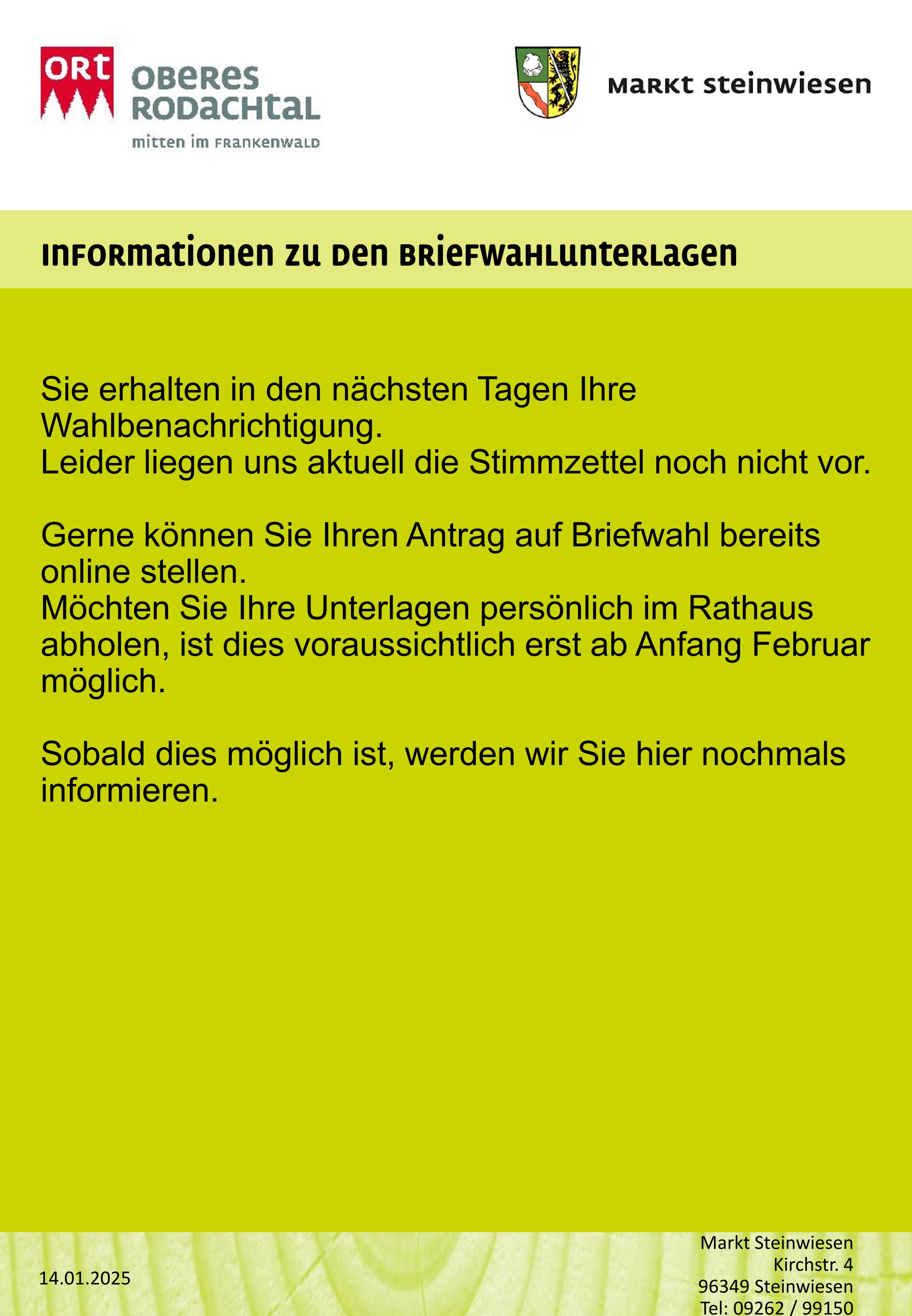 Information Wahlen