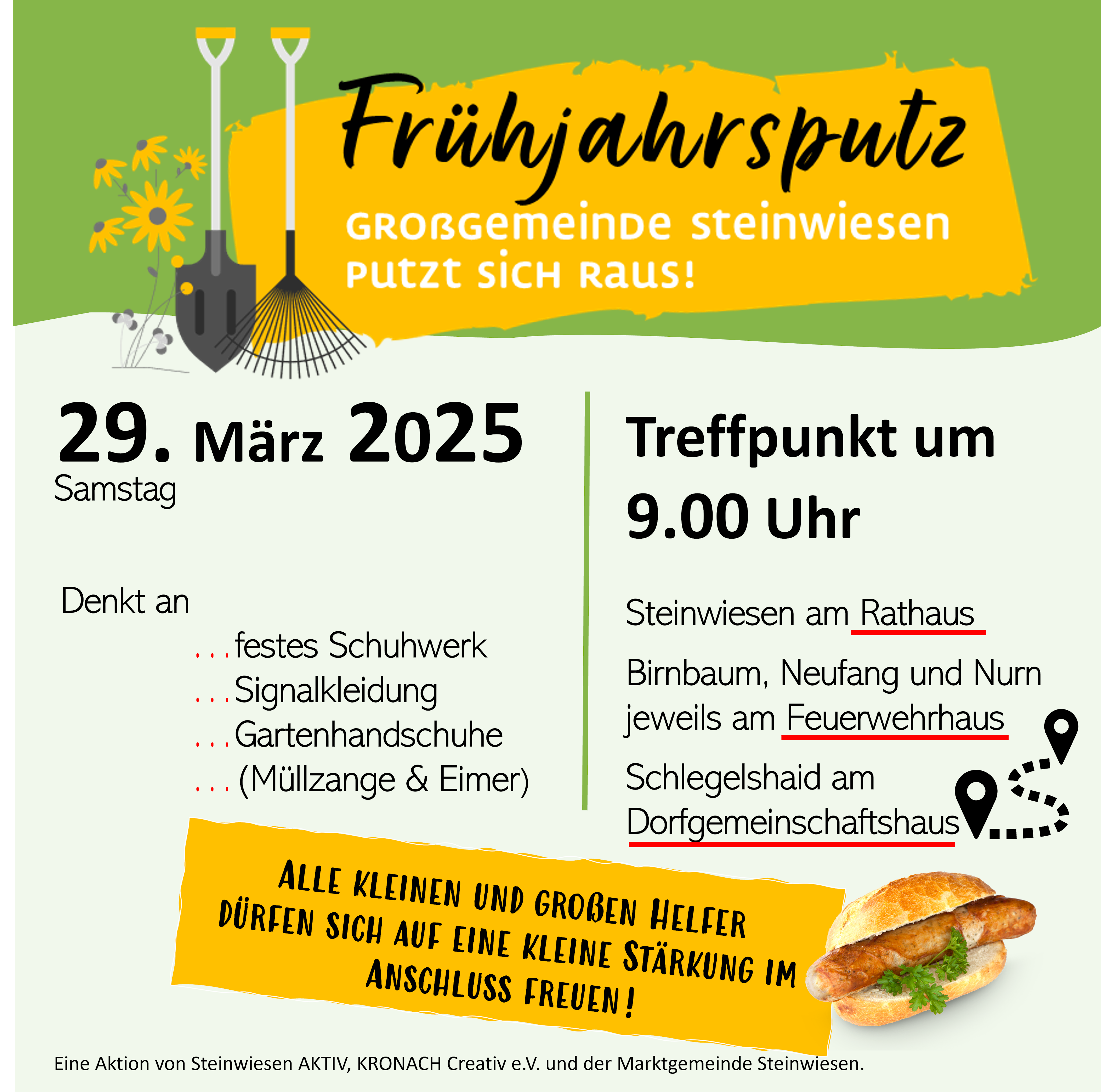 Frühjahrsputz 2025 - Großgemeinde Steinwiesen putzt sich raus!