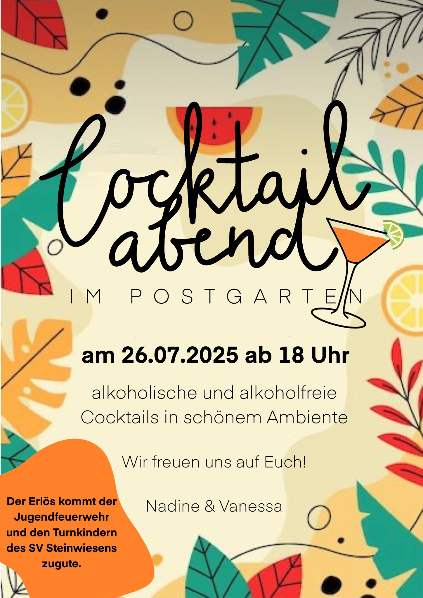 Cocktailabend im Postgarten