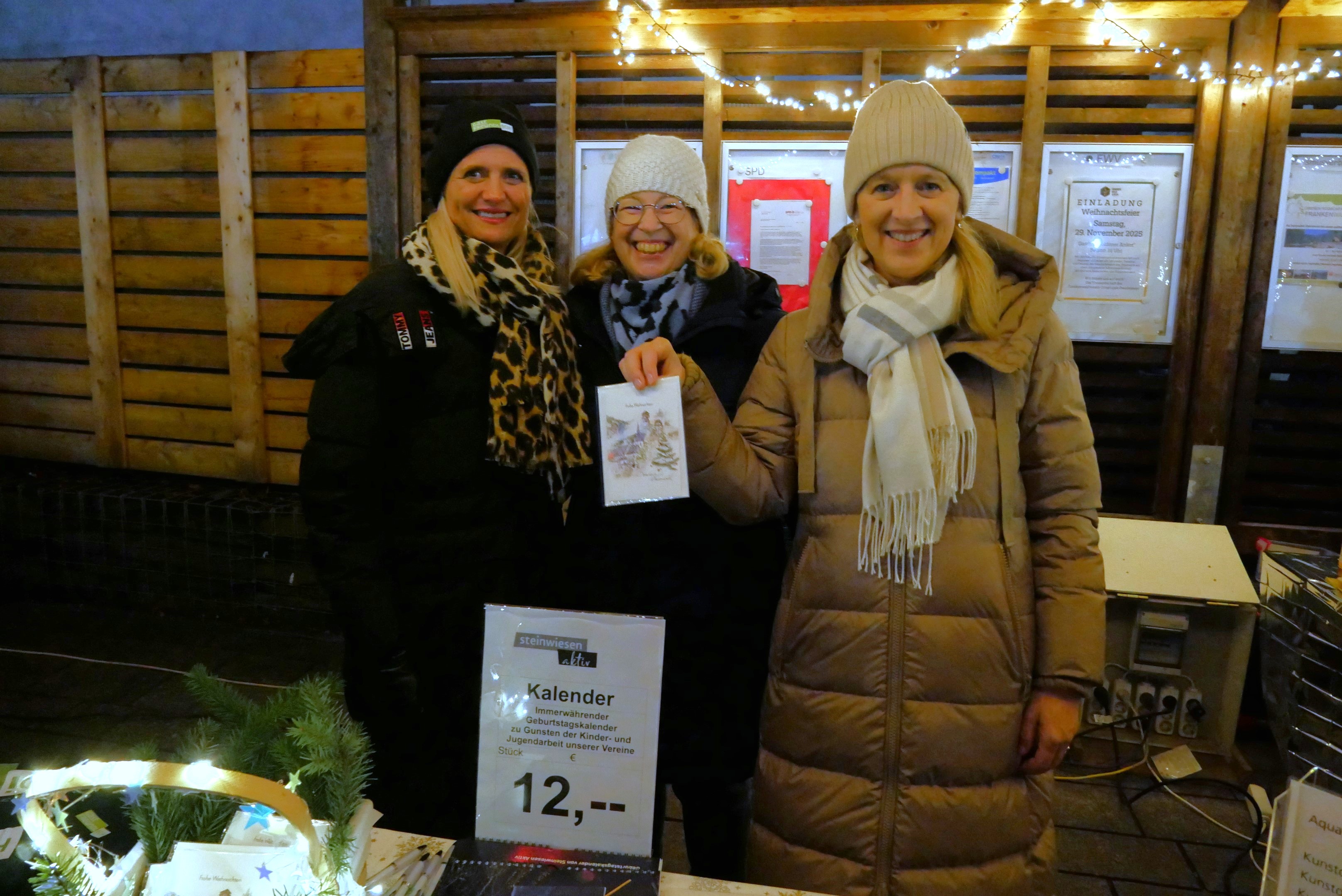 Bei Steinwiesen aktiv gab es auch Weihnachtskarten mit Steinwiesen-Motiv (Foto: S. Deuerling)