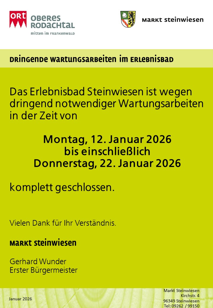 Schließung Schwimmbad