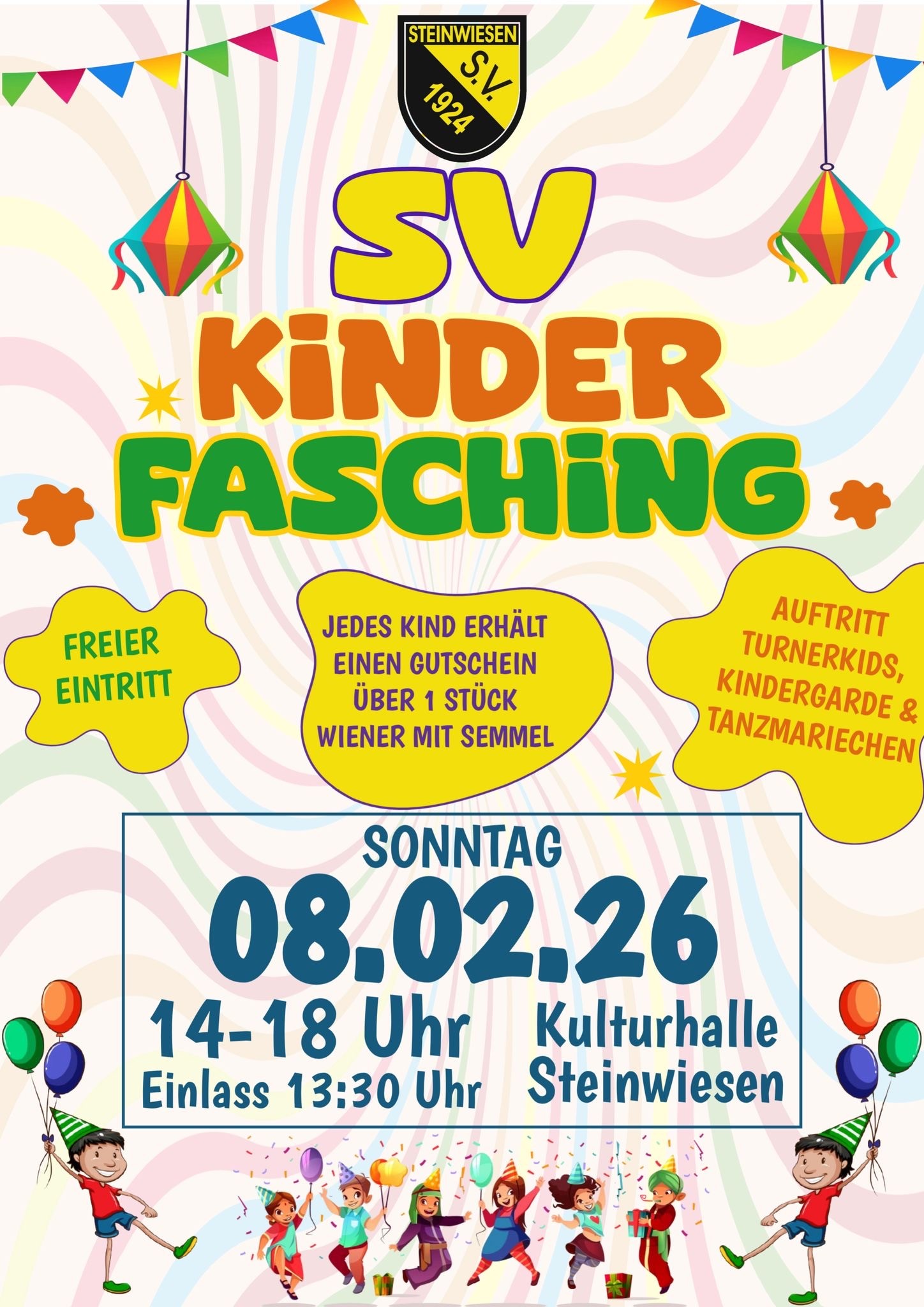 Kinderfasching des SV Steinwiesen