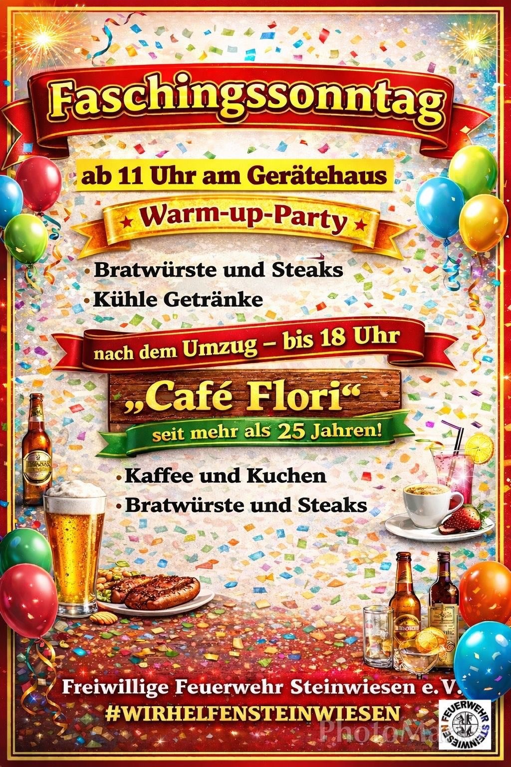 Faschingssonntag bei der Freiwilligen Feuerwehr Steinwiesen